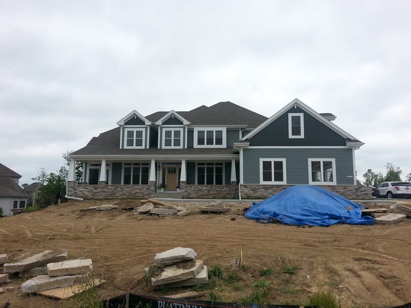 New construction gutter project by Premier Seamless Gutters