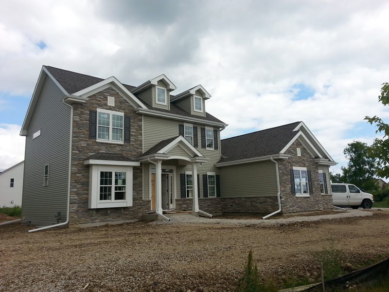 New construction gutter project by Premier Seamless Gutters