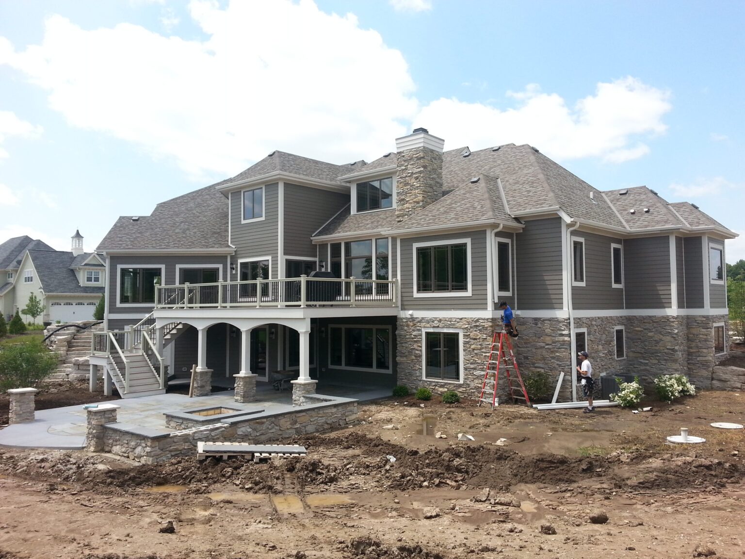 New construction gutter project by Premier Seamless Gutters