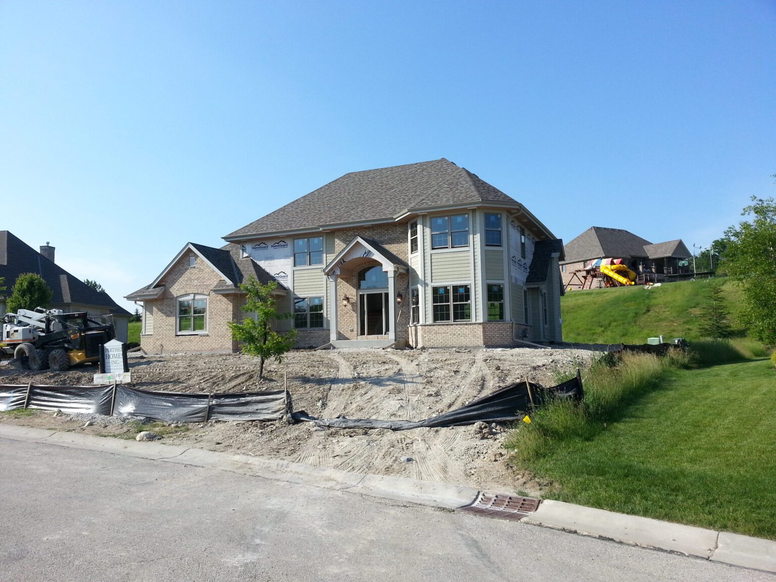 New construction gutter project by Premier Seamless Gutters