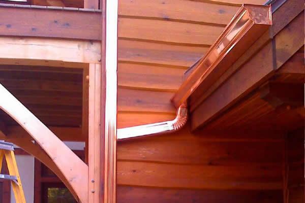 Copper gutter project by Premier Seamless Gutters